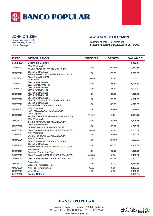 Portugal Banco Mot populaire pdf